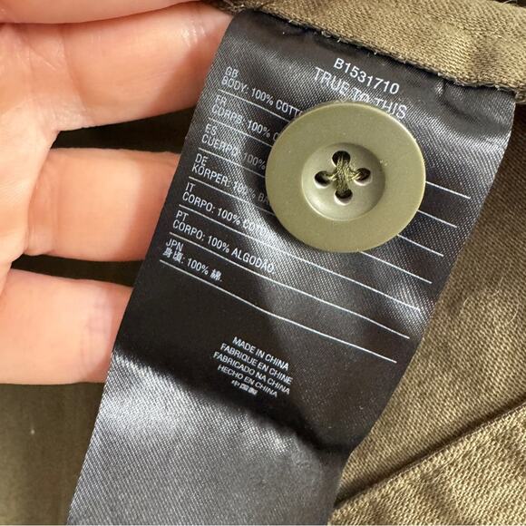 Stone Row X Georgia May Jagger Green Utility Jacket Womens M Lightweight Casual - Picture 3 of 9